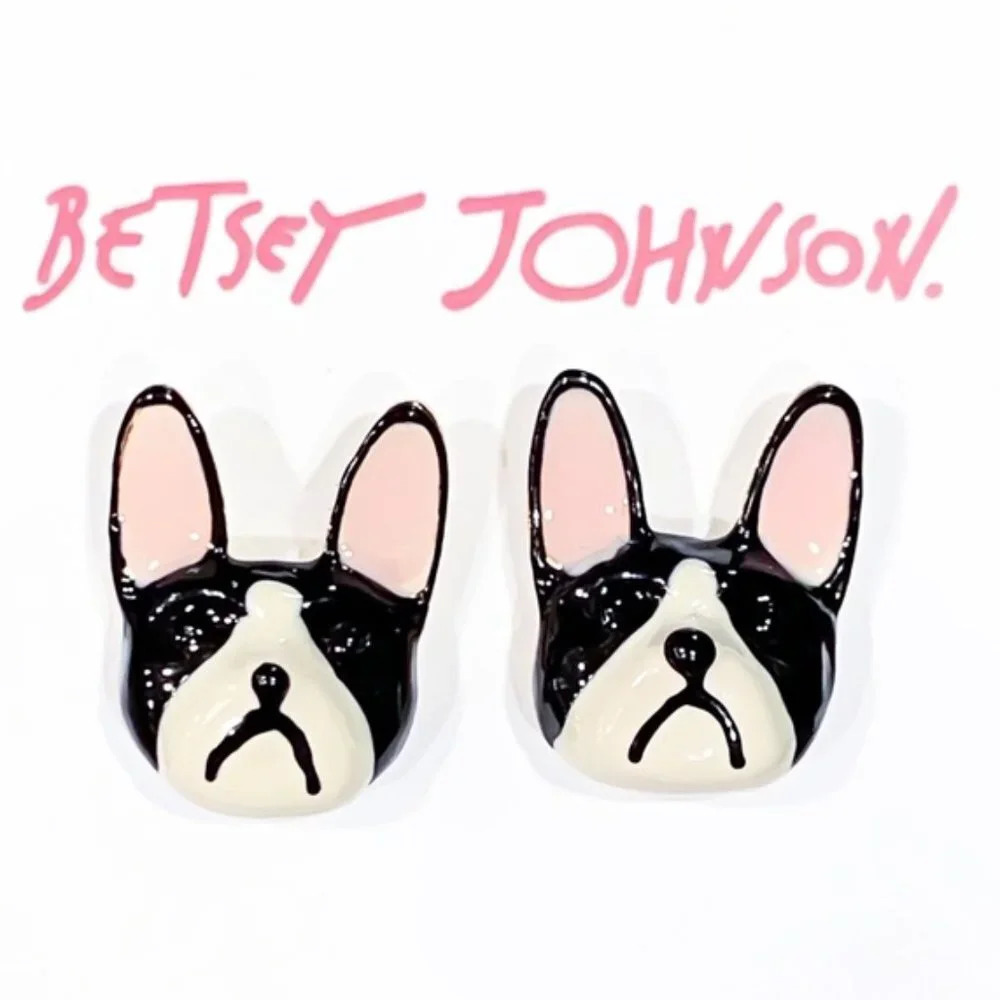 Betsey Johnson Gold - Toned Bulldog Stud Earrings